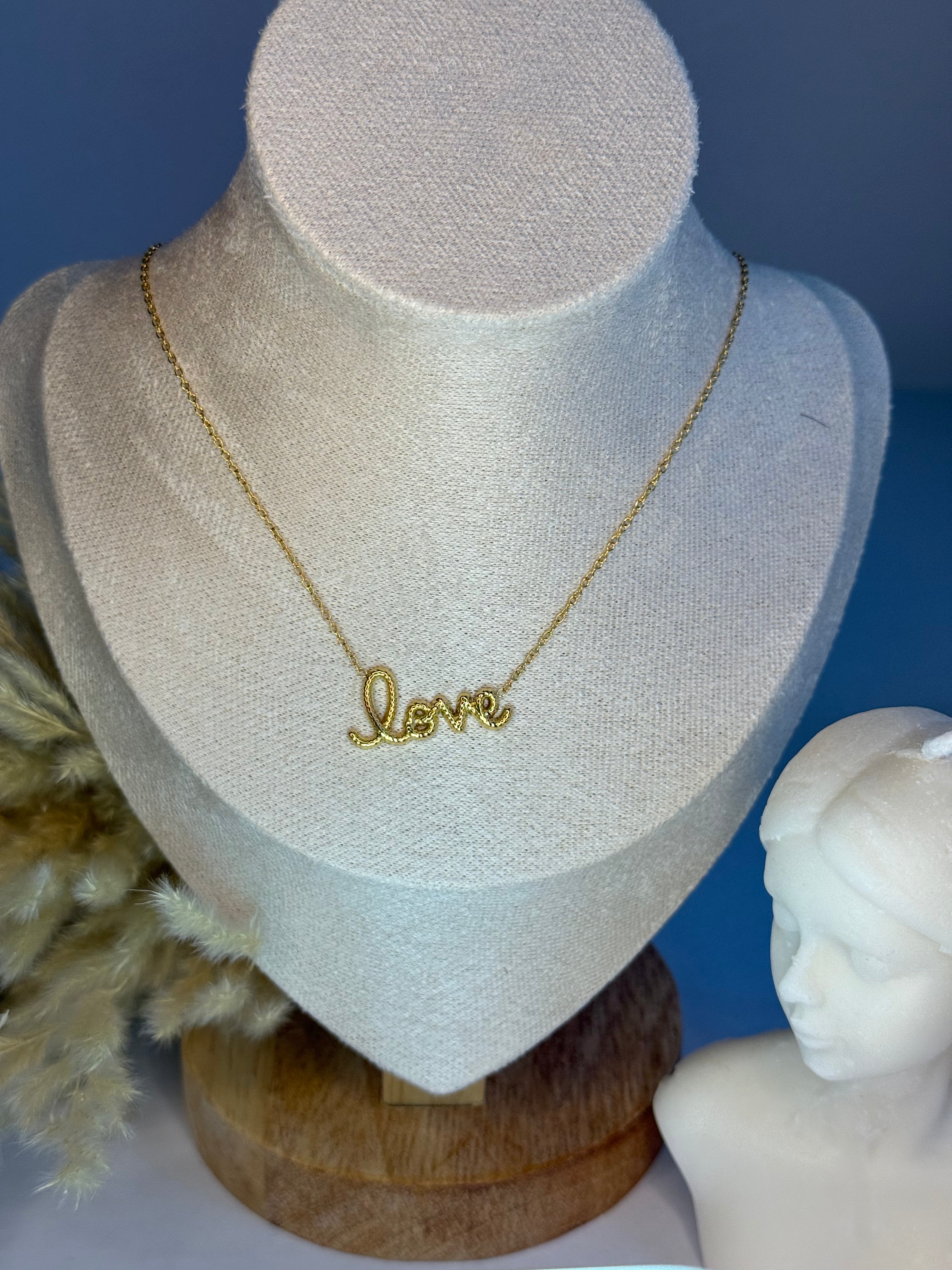Lovers 18k gold plated necklace
