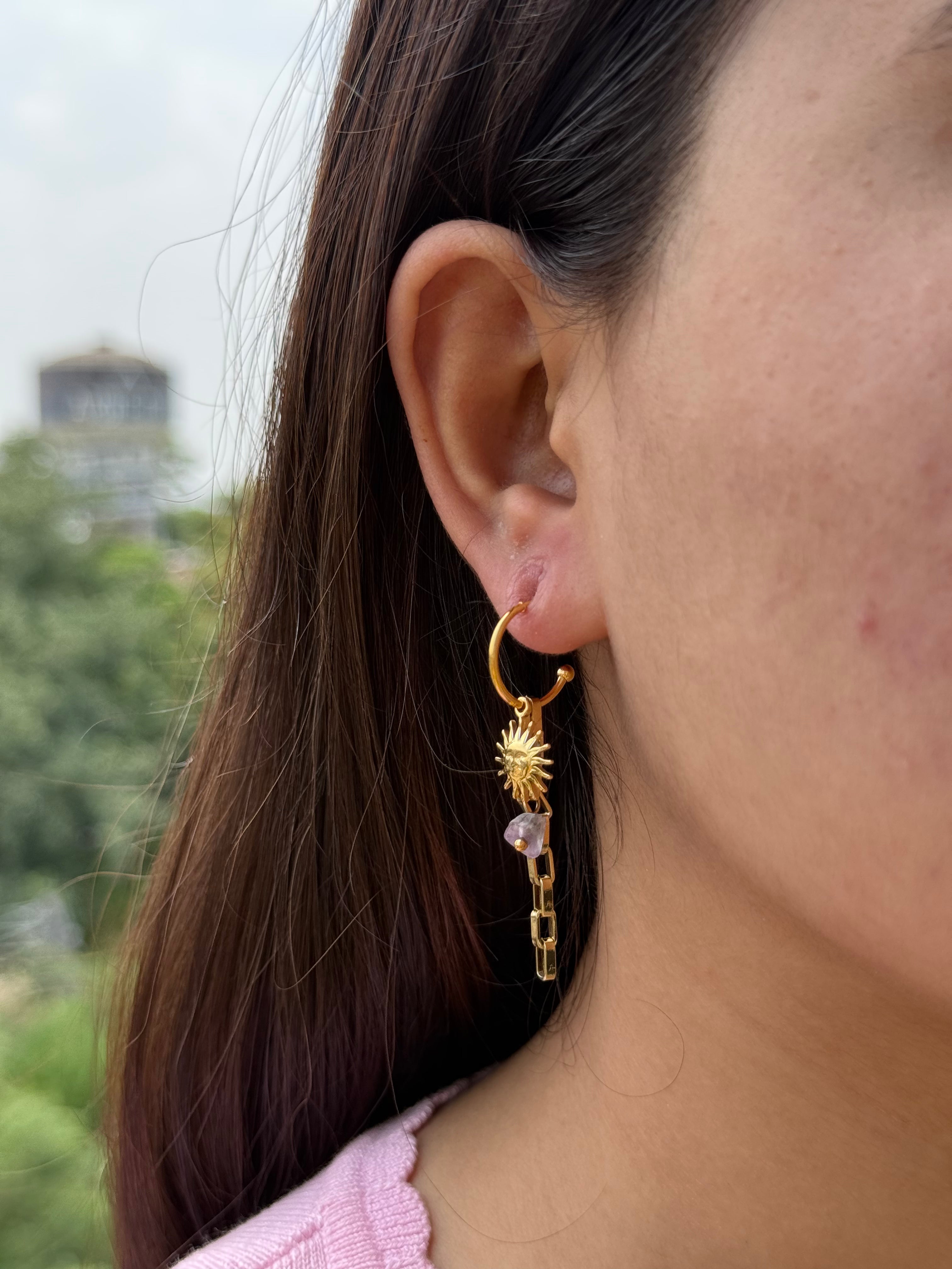 Purple Eclipses Earrings