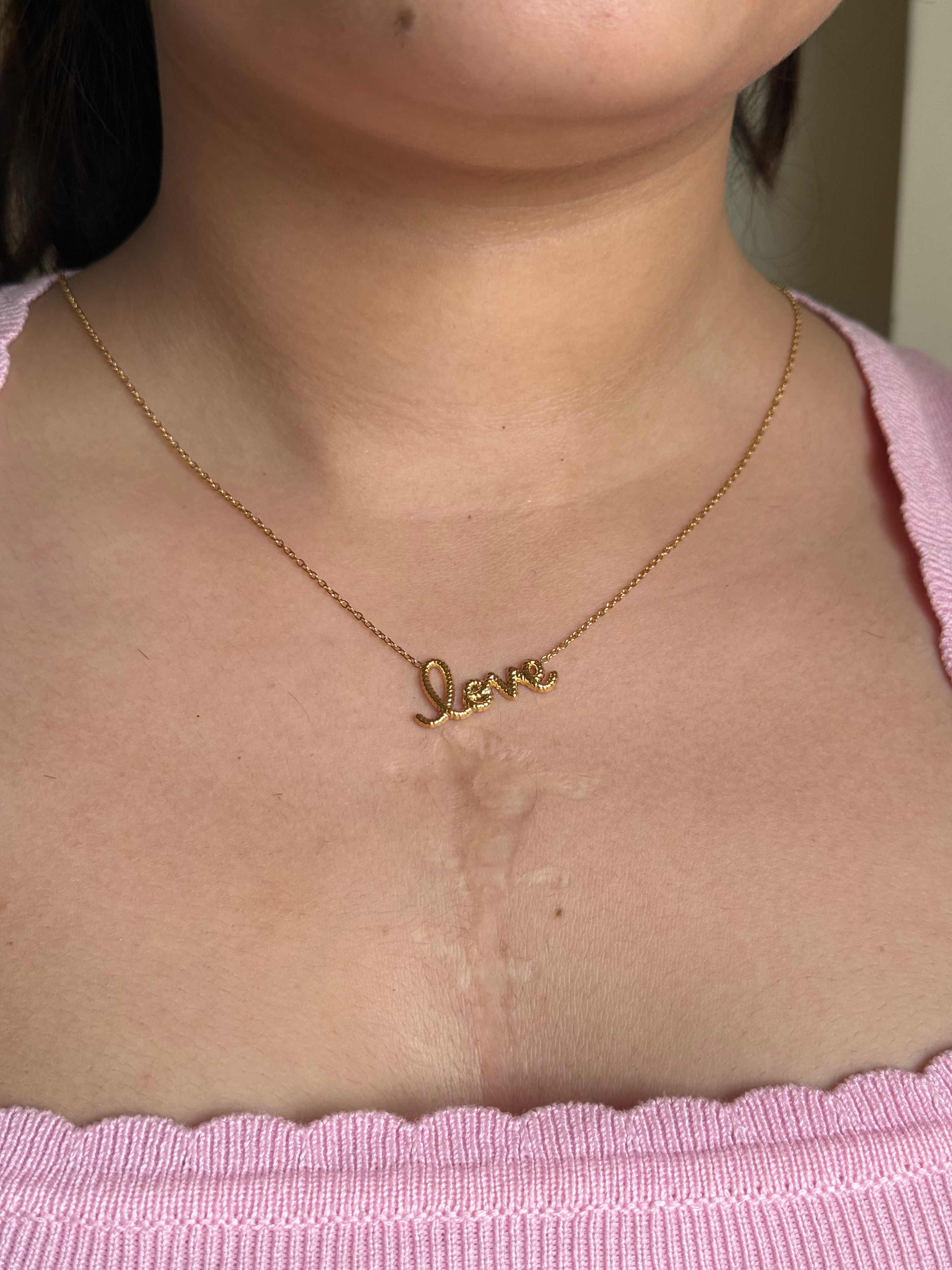 Lovers 18k gold plated necklace