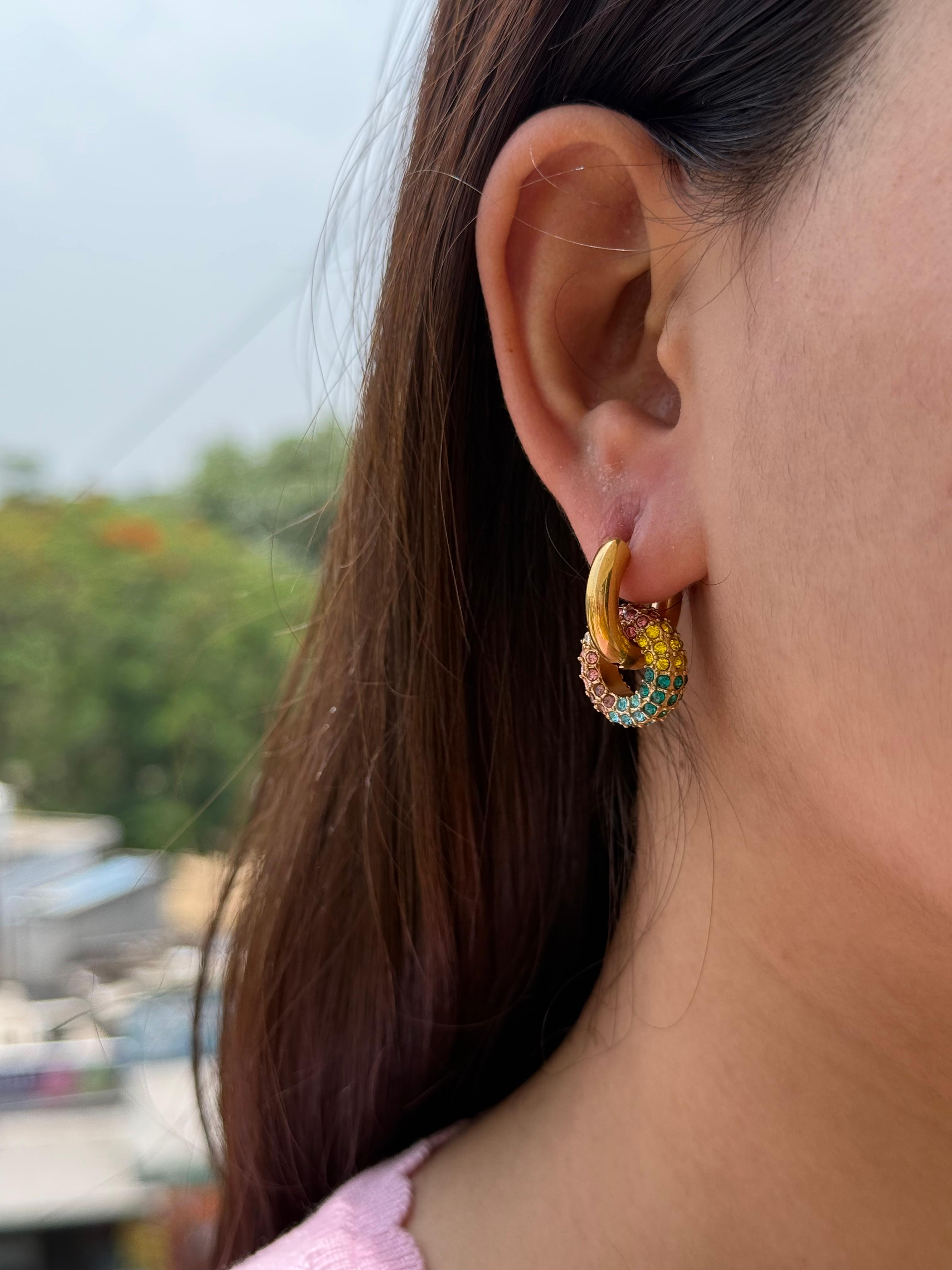 Looped hoop earrings