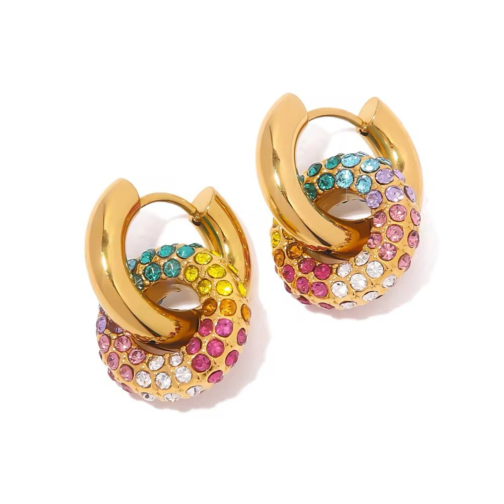 Looped hoop earrings