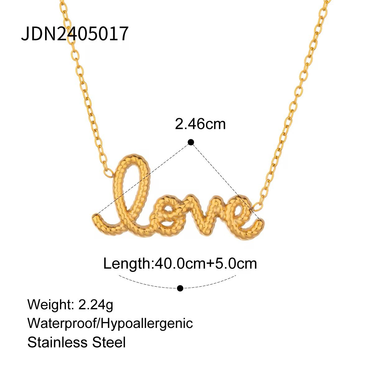 Lovers 18k gold plated necklace