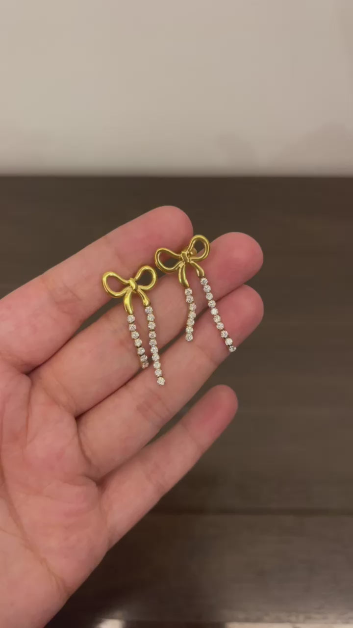 I bow you earrings