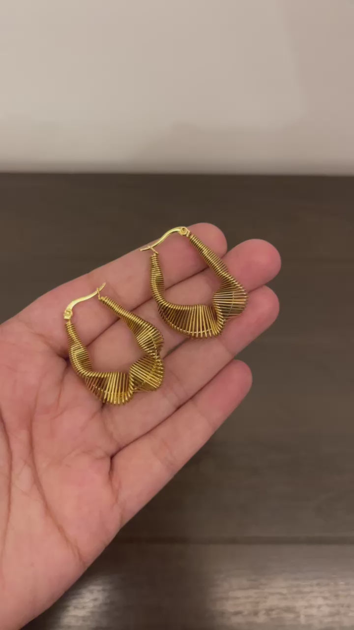 Twisted hoop earrings