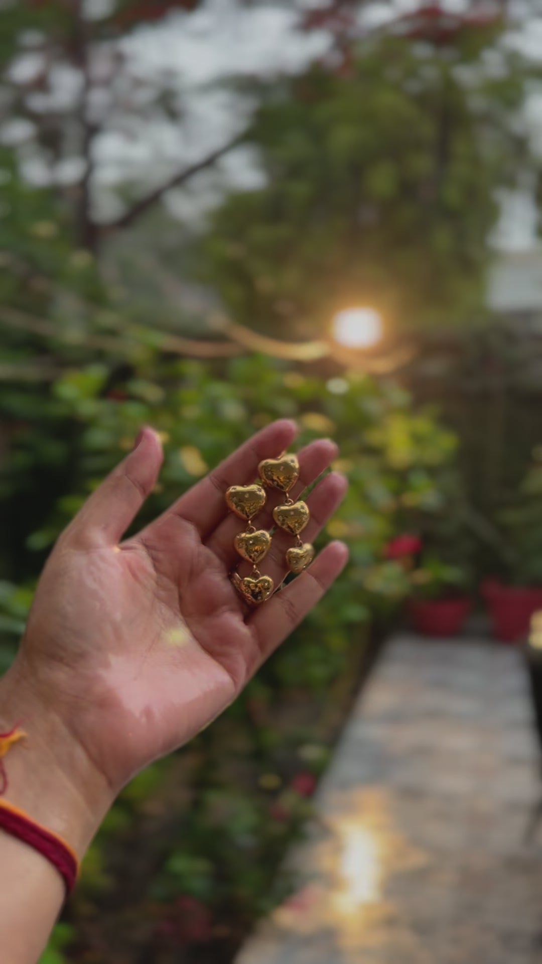 Heart of hearts 18k gold plated Earrings