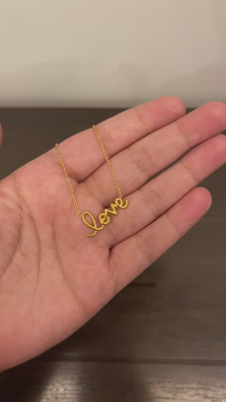 Lovers 18k gold plated necklace