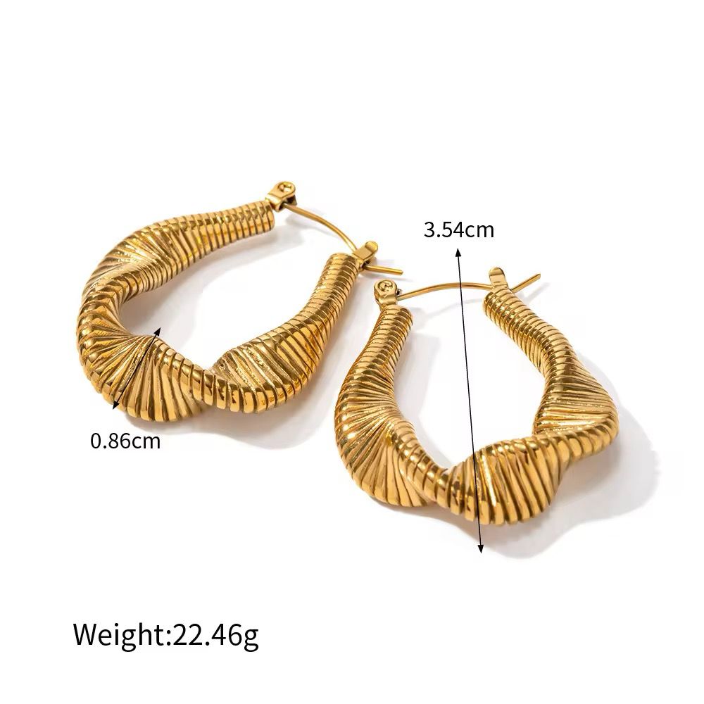 Twisted hoop earrings